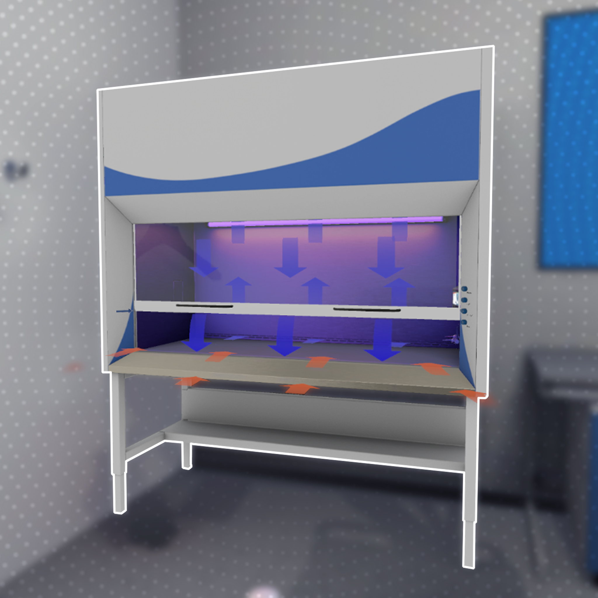 Biosafety cabinet set-up image
